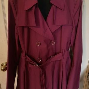 Purple Via Spiga belted trench coat